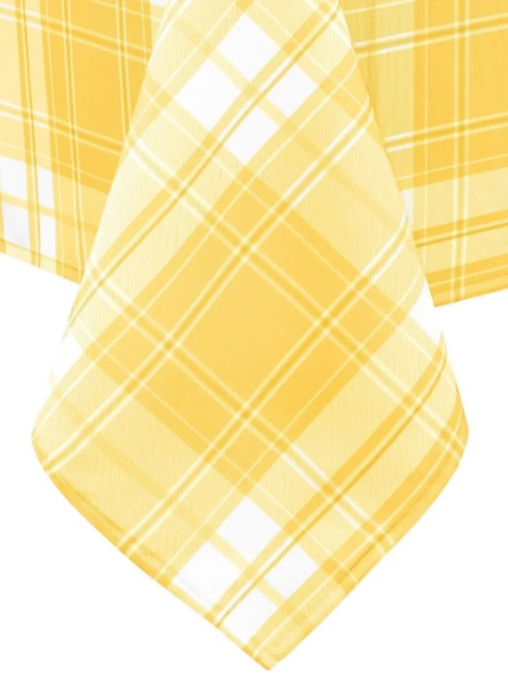 Buffalo Plaid Checkered Tablecloth 100% Polyester Waterproof 54x80” YELLOW